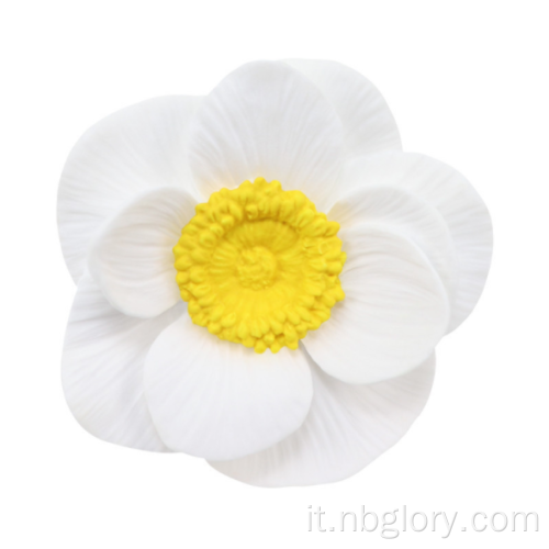 Aroma ceramica a forma di fiori a forma di fiore Diffusore essenziale Diffusore per olio di pietra Clip Brewiner Air Air